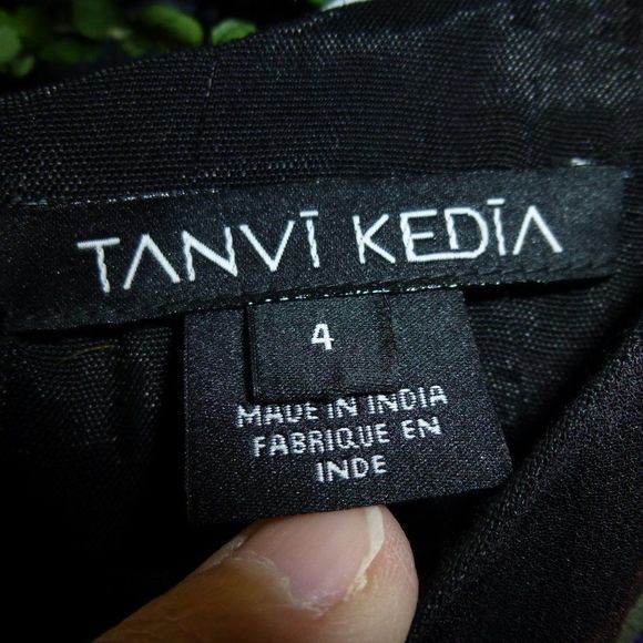 Anthropologie Black and Multicolor Midi Dress - Picture 3 of 6